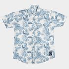 Boys' Casual Shirt, Mid Blue, small