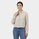 Women's Beige Classic Shirt, Beige, small