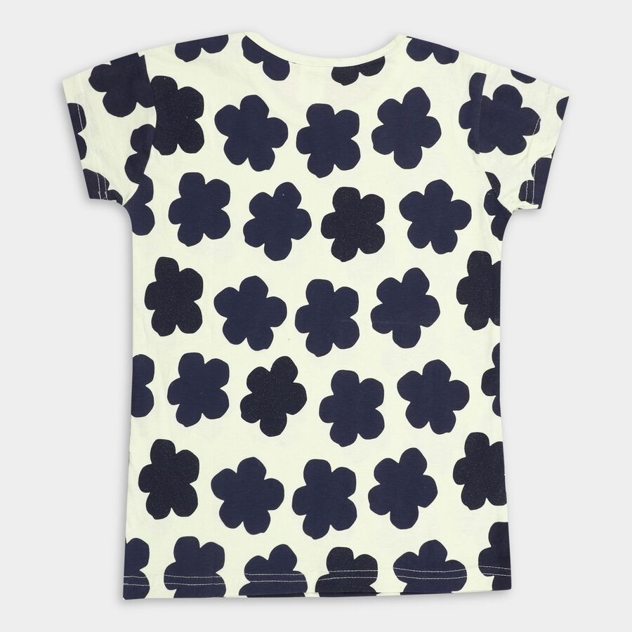 Girl's Cotton T-Shirt, Light Green, large image number null
