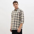 Men's 100% Cotton Casual Shirt, Dark Grey, small