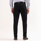 Men's Slim Fit Casual Trousers, काला, small image number null
