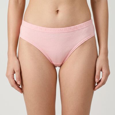 Women's Pink Regular Fit Solid Panty