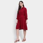 Solid Dress, वाइन, small image number null