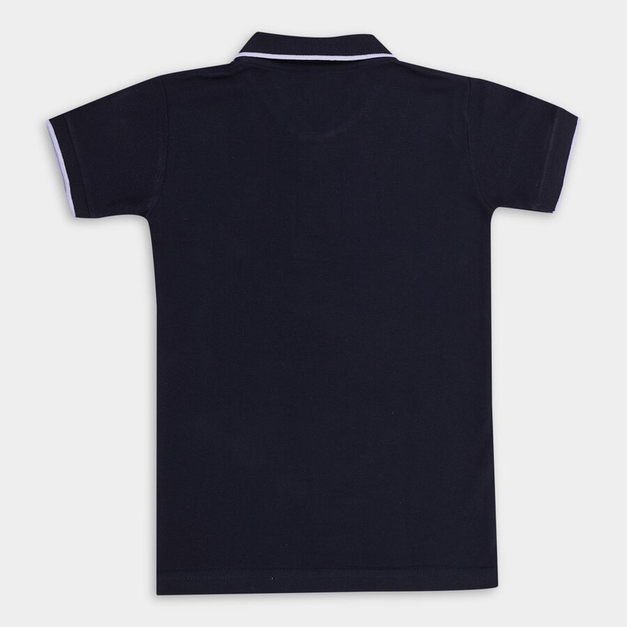 Boys' Half Sleeves T-Shirt, नेवी ब्लू, large image number null