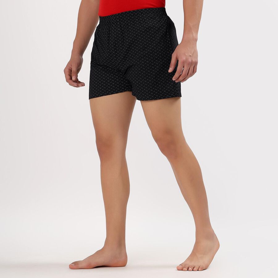 Men's 100% Cotton Boxers, Black, large image number null