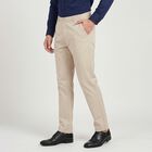 Men's Silver Slim Fit Chino Trousers, सिल्वर, small