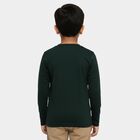 Boys Dark Green Crew Neck Casual T-Shirt, Dark Green, small image number null