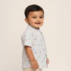 Infants Rich Eggshell White Cotton Half Sleeve Classic Casual Shirt, White, small image number null