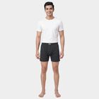 Men's Charcoal Regular Fit Branded Waistband Trunks, चारकोल, small