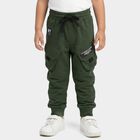 Boys' Green Cotton Cargo Pyjama with Ribbed Cuffs, ओलिव, small
