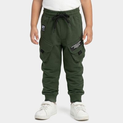 Boys' Green Cotton Cargo Pyjama with Ribbed Cuffs