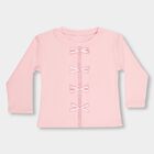 Girls' Light Pink Round Neck Casual Top, Light Pink, small image number null