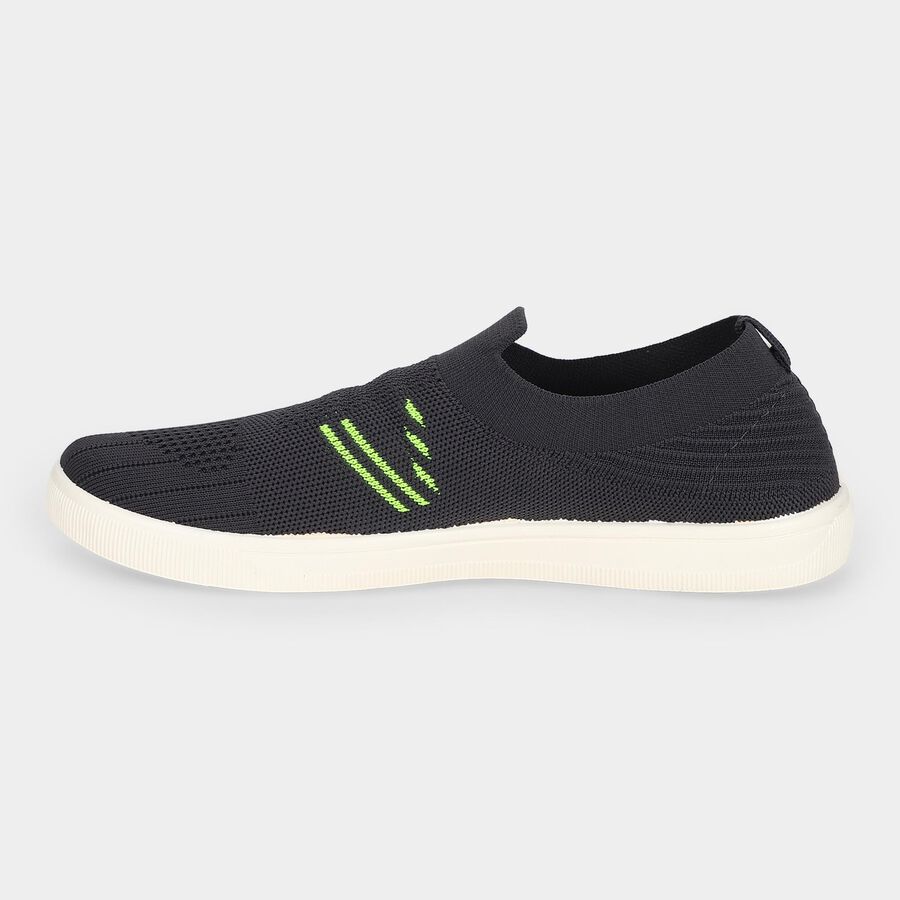 Men's Grey Slip-On Casual Sneakers, ग्रे, large