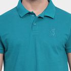 Solid Polo Shirt, Teal Blue, small image number null