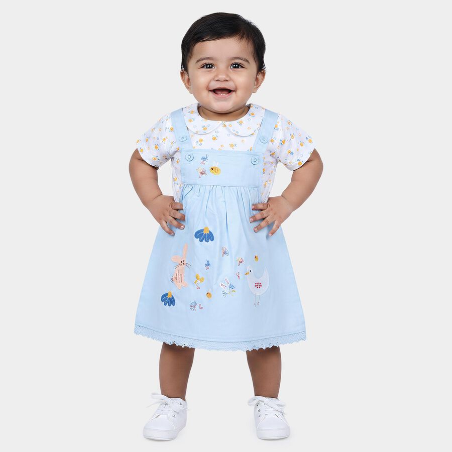 Infants' Top Skirt, Light Blue, large