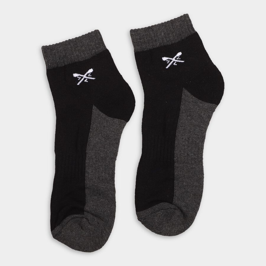 Men's Socks (Pack of 3), Black, large