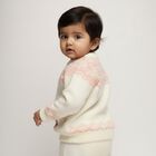 Infants Off-White Crew Neck Casual Pullover, ऑफ व्हाइट, small image number null