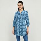 Women's Blue Kurti, Dark Blue, small