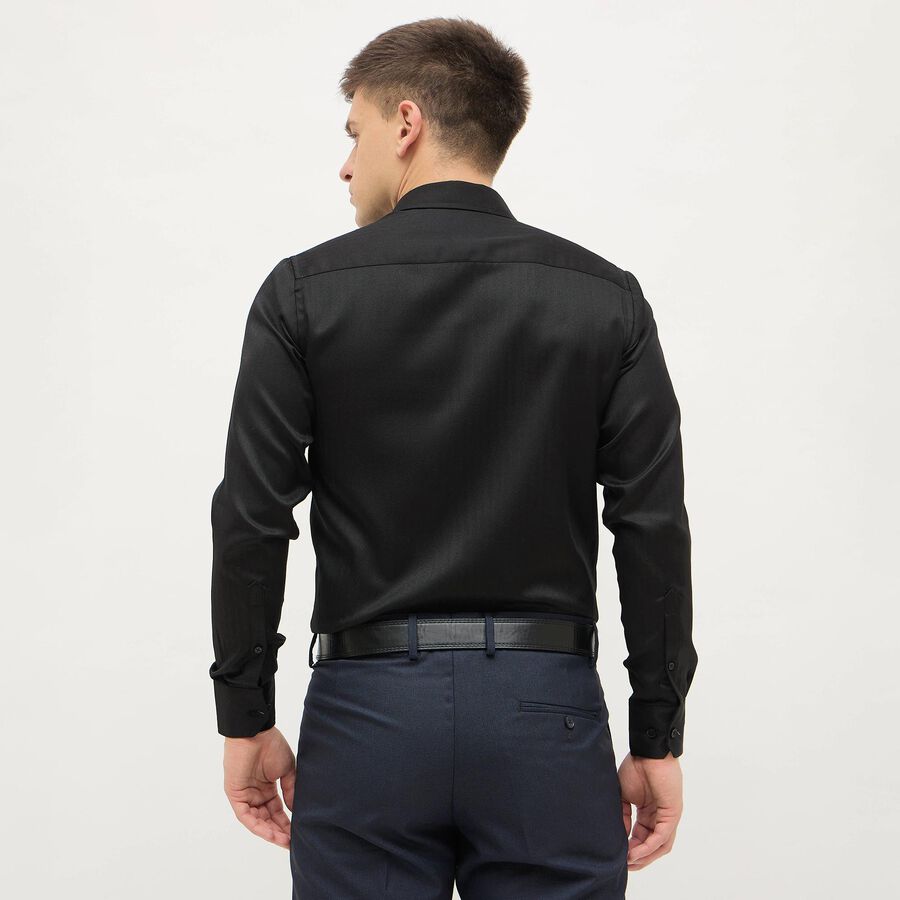 Men's Formal Shirt, काला, large image number null