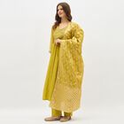 Women's Lime Green Embroidered Ethnic Set, हल्का हरा, small