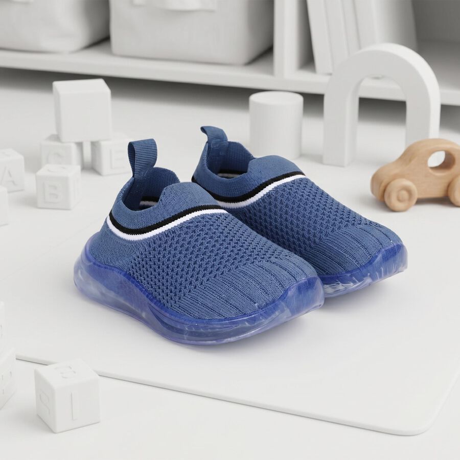 Boys' Blue Slip-On Sneakers, Blue, large