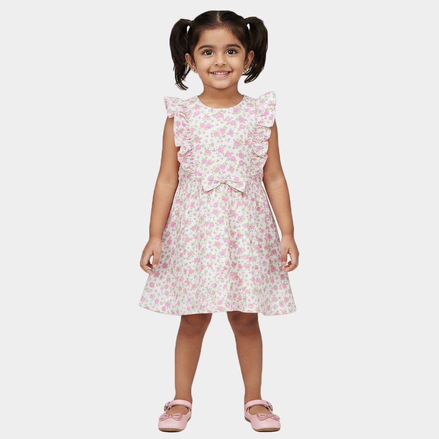 Girls' Frock, Off White, large