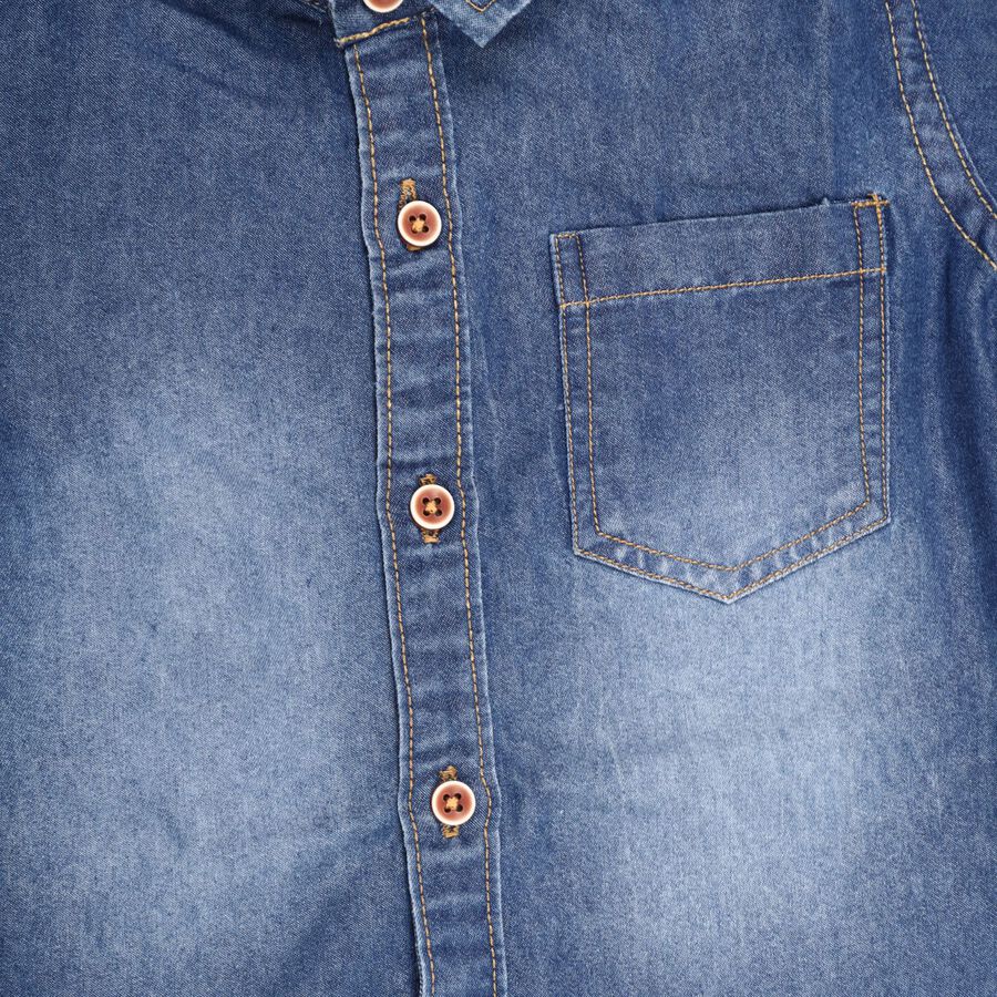 Boys' Casual Shirt, मध्यम नीला, large image number null