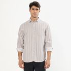 Men's Khaki Cotton Classic Slim Fit Casual Shirt, Khaki, small image number null