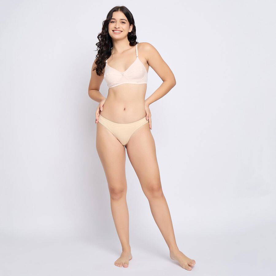Ladies'100% Cotton Bra, Light Pink, large image number null