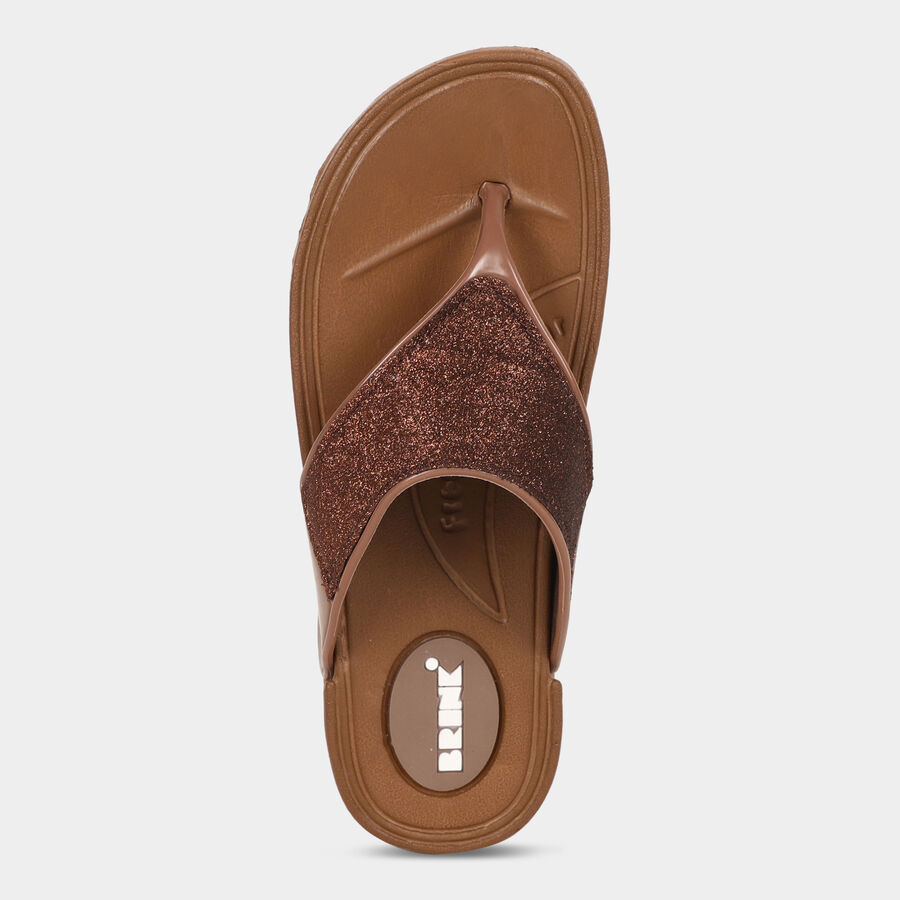 Ladies' Slippers, Brown, large image number null