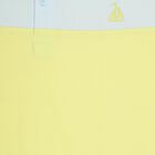 Boys' Bright Lemon Yellow Cotton Polo Neck Half Sleeve T-Shirt, Yellow, small image number null