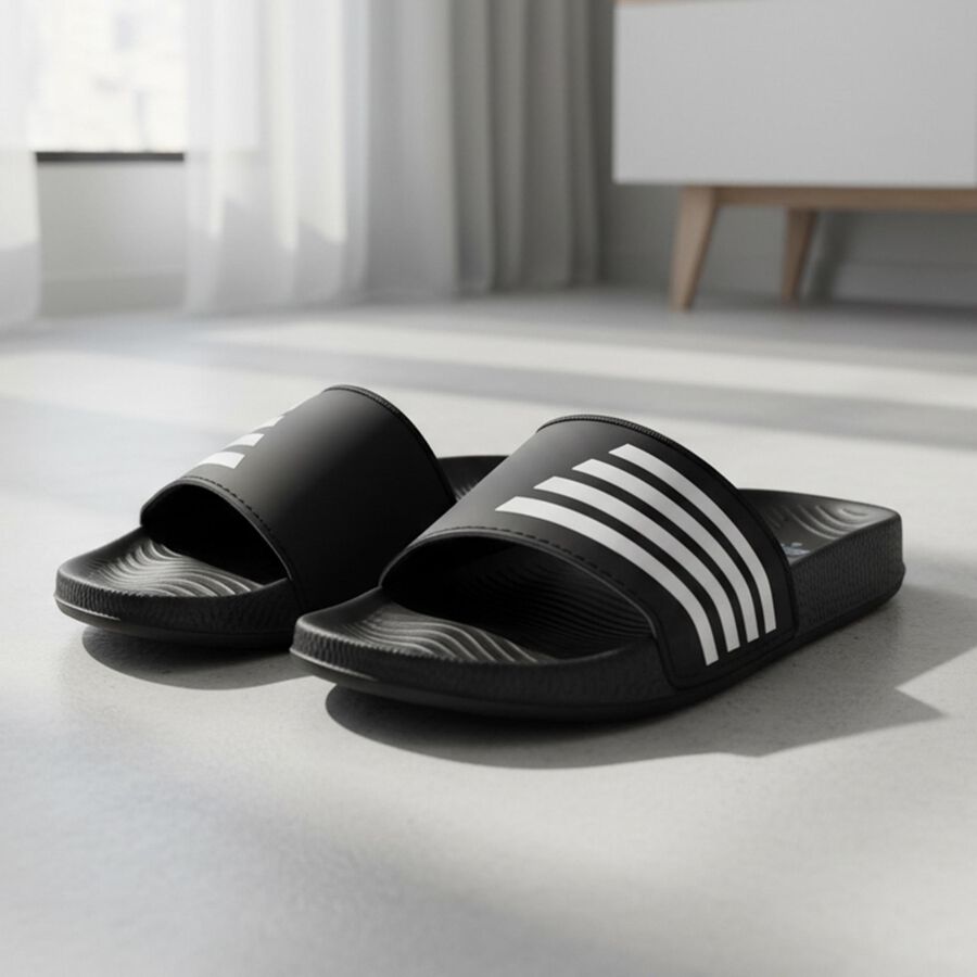 Men's Slipper, Black, large