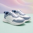 Women's Blue Lace-Up Sneakers, Blue, small