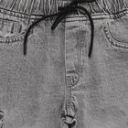 Boys' Muted Grey Relaxed Fit Cargo Jeans, Light Grey, small image number null