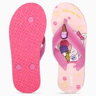 Kids Pink Character Print Flip-Flop Slippers, गुलाबी, small