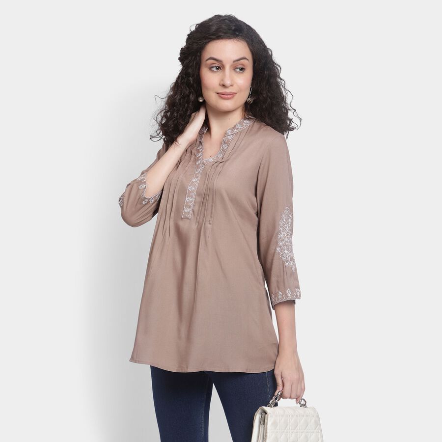 Ladies' Kurti , भूरा, large image number null