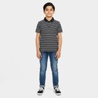 Boys Navy Blue Crew Neck Casual Boys T-Shirt, नेवी ब्लू, small