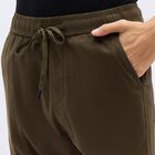 Men's Olive Green Slim Fit Joggers, ओलिव, small