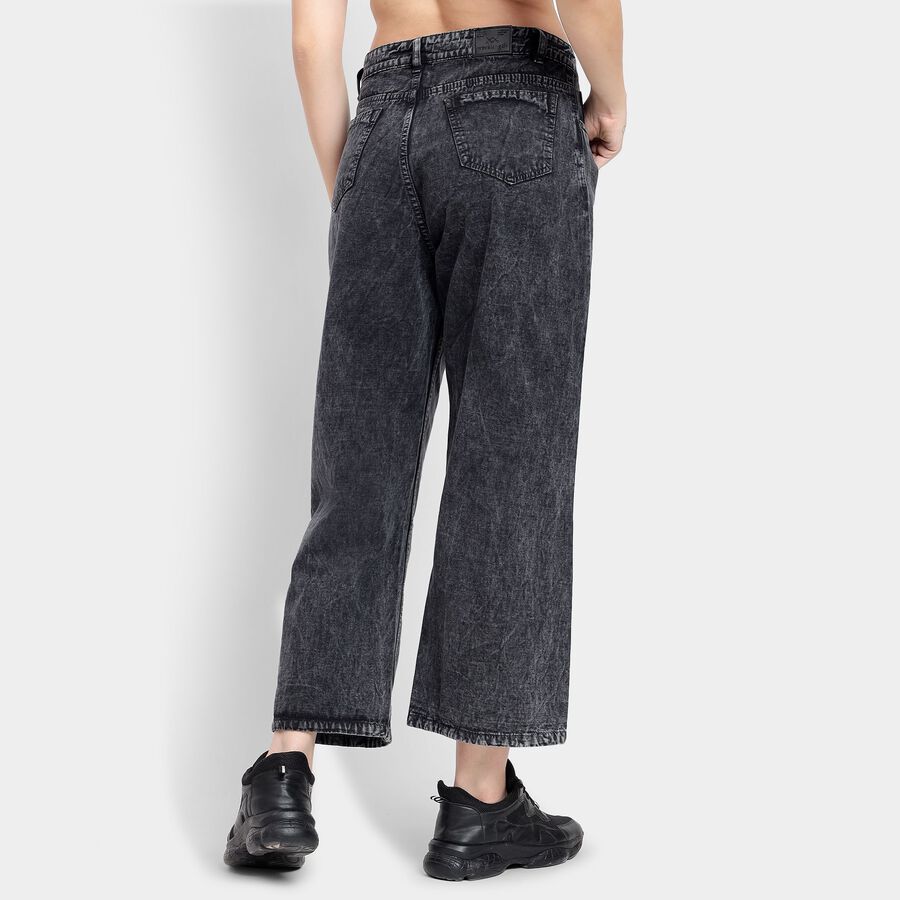 Ladies' 100% Cotton Jeans, Black, large image number null