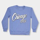 Boys Muted Steel Blue Crew Neck Graphic Sweatshirt, मध्यम नीला, small image number null