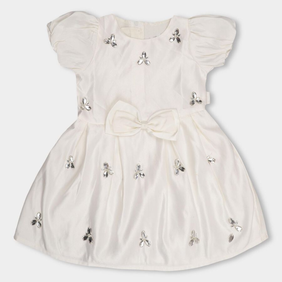 Girls' Frock , ऑफ व्हाइट, large image number null
