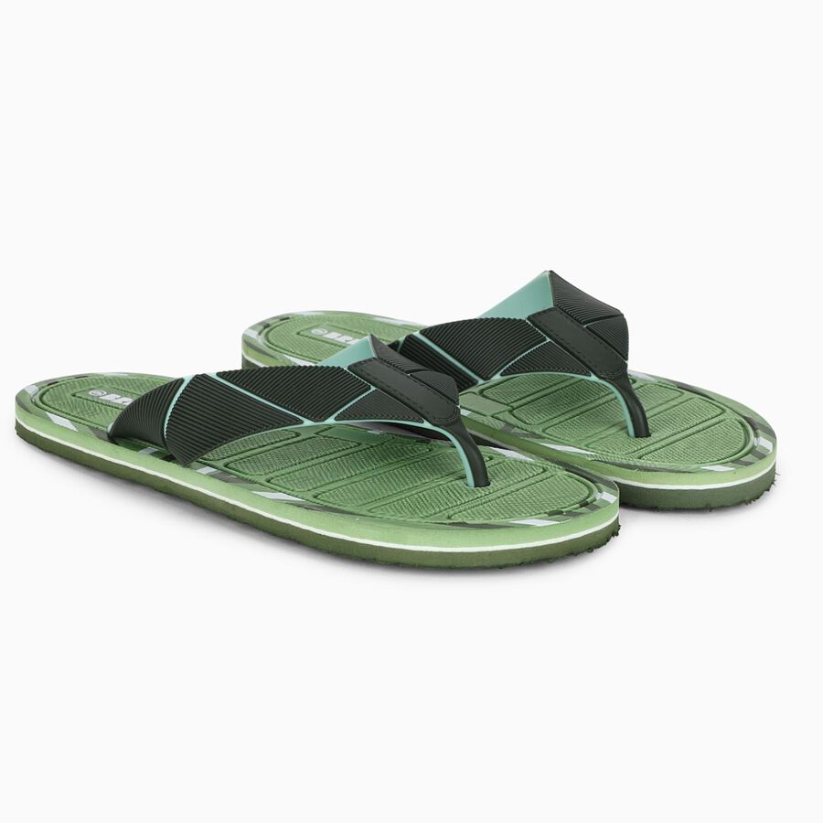 Men's Slipper, ओलिव, large