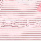 Infant Muted Pink and White Cotton Striped Top Casual Shorts Set, Light Pink, small image number null