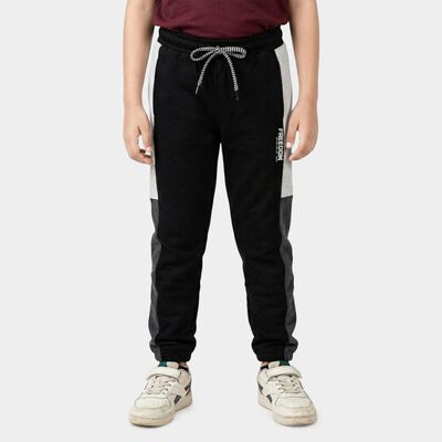 Boys' Black Cotton Blend Pyjama