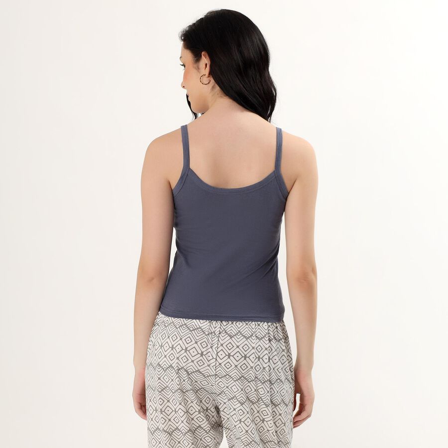 Ladies' 100% Cotton Basic Slips, Dark Grey, large image number null