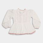 Girls' Blouse , Off White, small