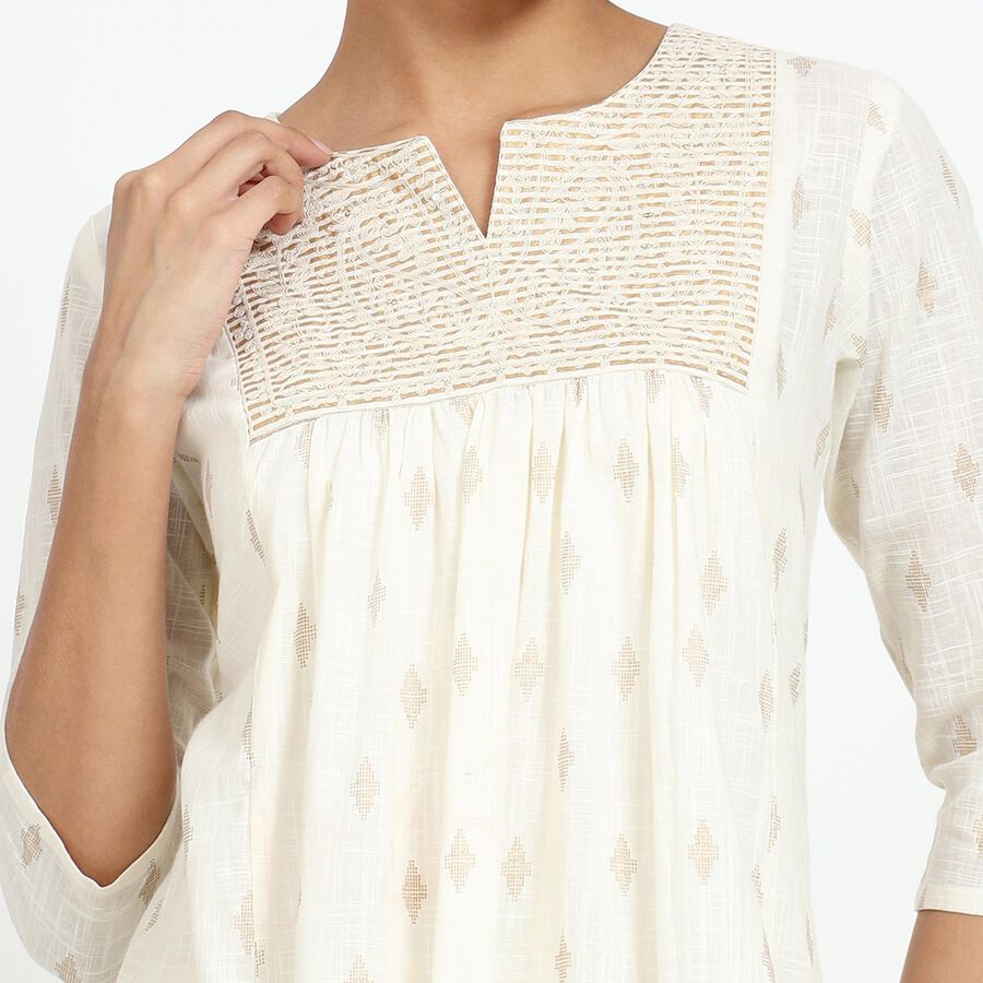 Ladies' Kurta, Off White, large image number null