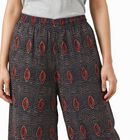 Women's Blue Regular Fit Printed Palazzos, नेवी ब्लू, small