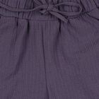 Girls Lilac Regular Fit Solid Capri, Lilac, small