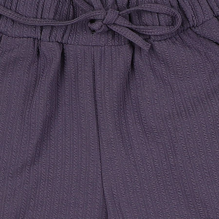 Girls Lilac Regular Fit Solid Capri, Lilac, large